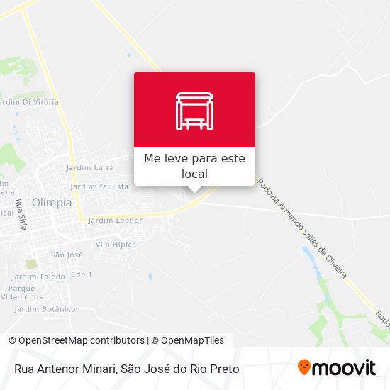 Rua Antenor Minari mapa