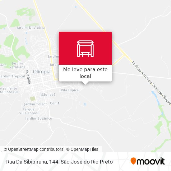 Rua Da Sibipiruna, 144 mapa