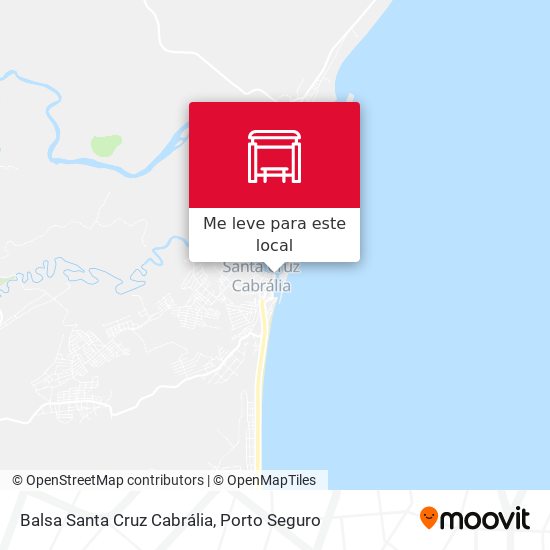 Balsa Santa Cruz Cabrália mapa