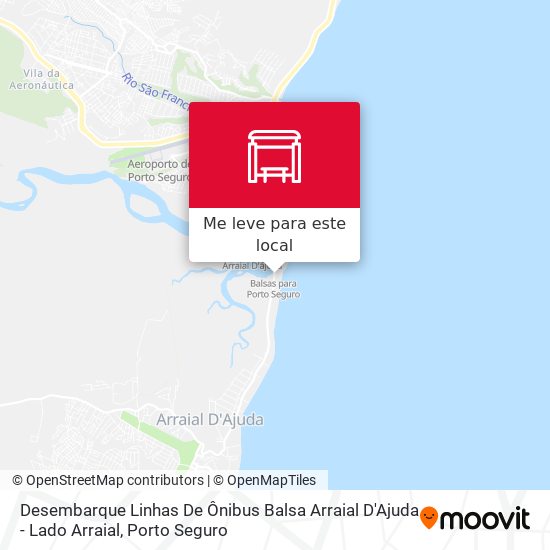 Desembarque Linhas De Ônibus Balsa Arraial D'Ajuda - Lado Arraial mapa