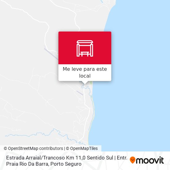 Estrada Arraial / Trancoso Km 11,0 Sentido Sul | Entr. Praia Rio Da Barra mapa
