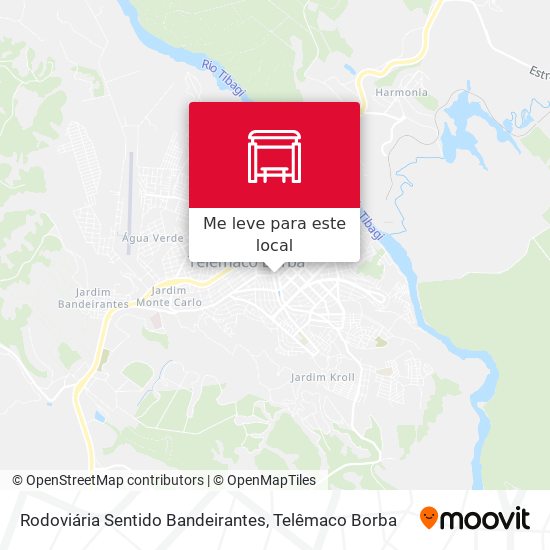 Rodoviária Sentido Bandeirantes mapa