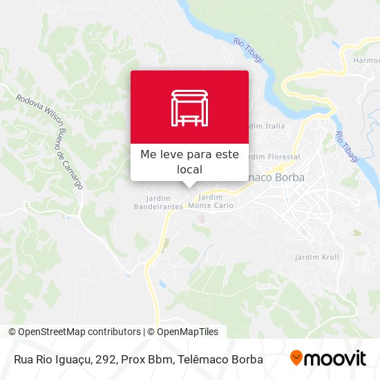 Rua Rio Iguaçu, 292, Prox Bbm mapa