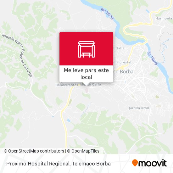 Próximo Hospital Regional mapa