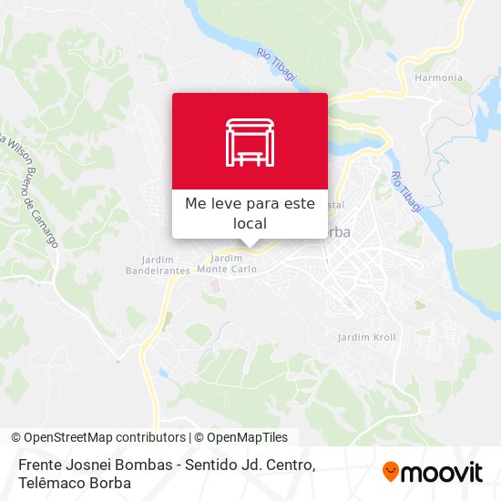 Frente Josnei Bombas - Sentido Jd. Centro mapa