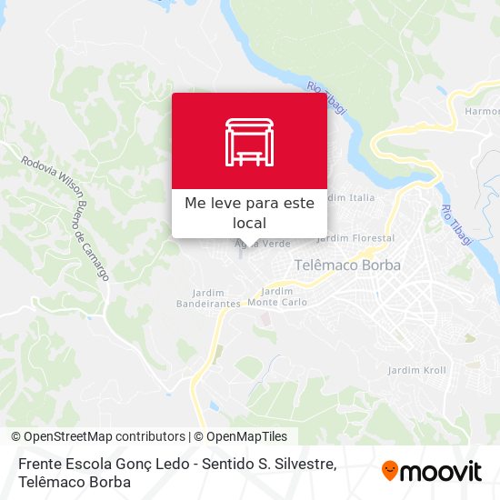 Frente Escola Gonç Ledo - Sentido S. Silvestre mapa