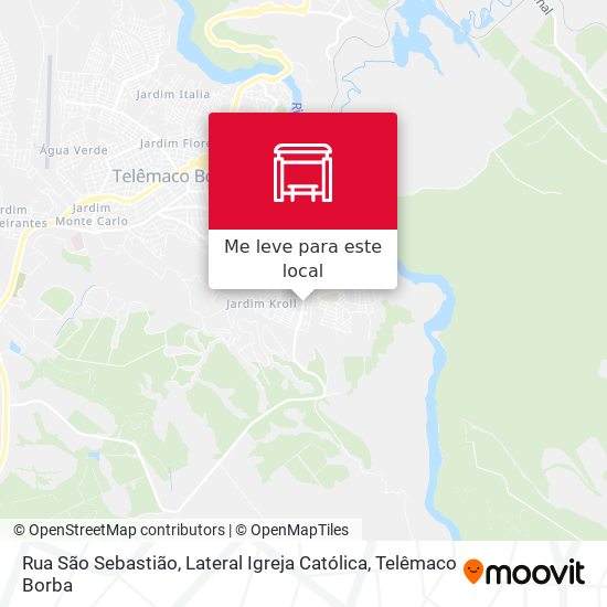 Rua São Sebastião, Lateral Igreja Católica mapa