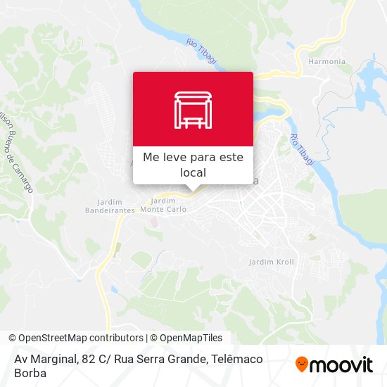 Av Marginal, 82 C/ Rua Serra Grande mapa