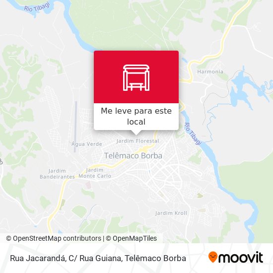 Rua Jacarandá, C/ Rua Guiana mapa