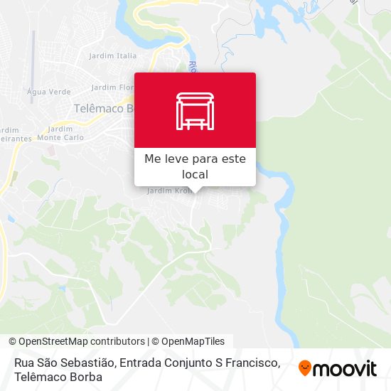 Rua São Sebastião, Entrada Conjunto S Francisco mapa