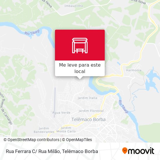 Rua Ferrara C/ Rua Milão mapa