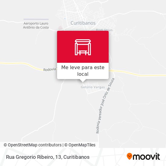 Rua Gregorio Ribeiro, 13 mapa