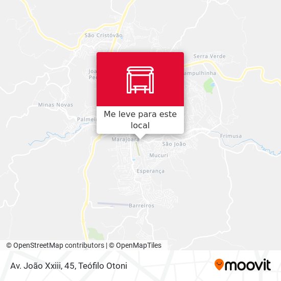 Av. João Xxiii, 45 mapa