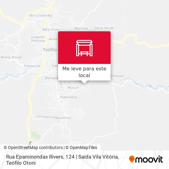 Rua Epaminondas Rivers, 124 | Saída Vila Vitória mapa