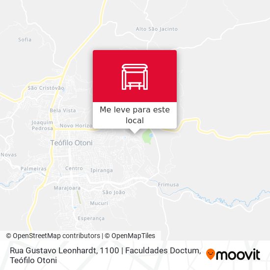 Rua Gustavo Leonhardt, 1100 | Faculdades Doctum mapa