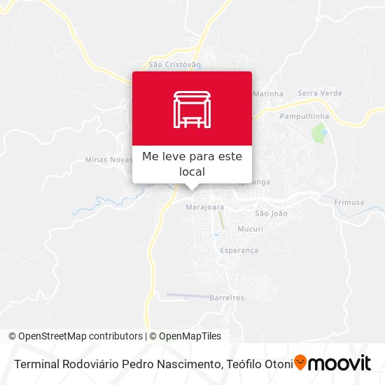 Terminal Rodoviário Pedro Nascimento mapa