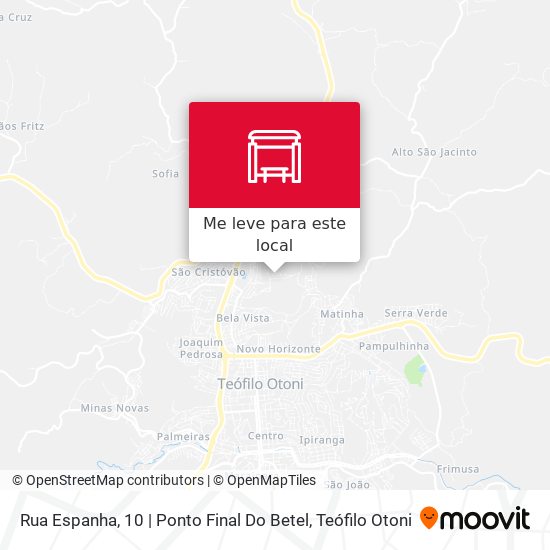 Rua Espanha, 10 | Ponto Final Do Betel mapa