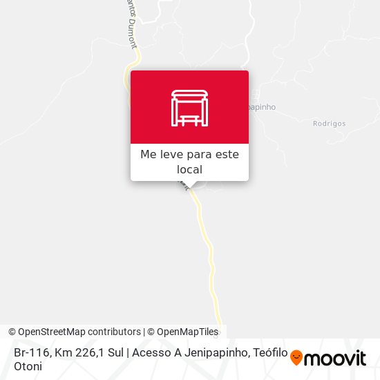 Br-116, Km 226,1 Sul | Acesso A Jenipapinho mapa