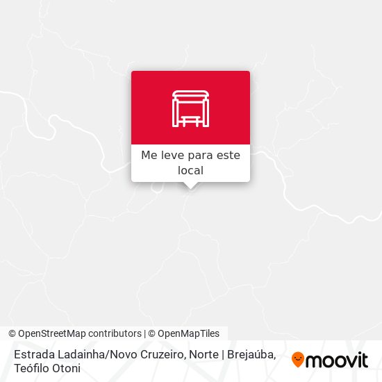 Estrada Ladainha / Novo Cruzeiro, Norte | Brejaúba mapa