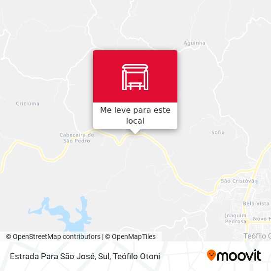 Estrada Para São José, Sul mapa