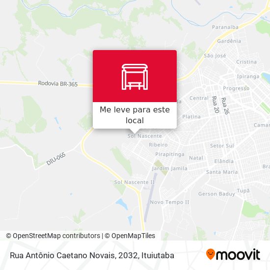 Rua Antônio Caetano Novais, 2032 mapa