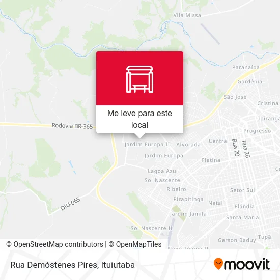 Rua Demóstenes Pires mapa