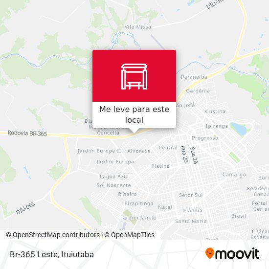 Br-365 Leste mapa