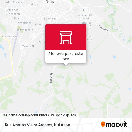 Rua Azarias Vieira Arantes mapa