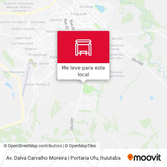 Av. Dalva Carvalho Moreira | Portaria Ufu mapa