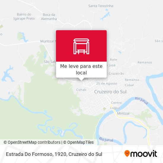 Estrada Do Formoso, 1920 mapa