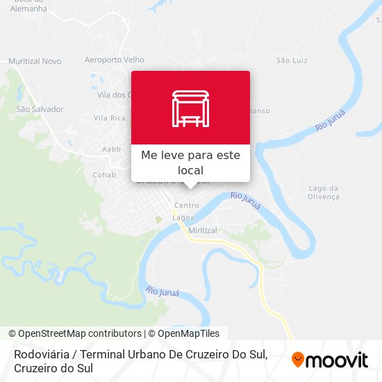Rodoviária / Terminal Urbano De Cruzeiro Do Sul mapa
