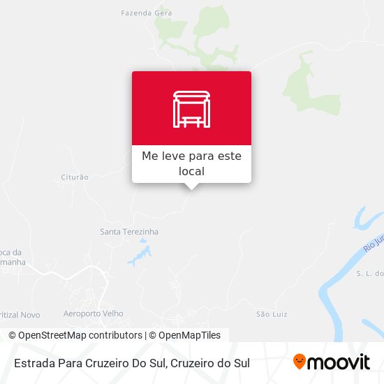 Estrada Para Cruzeiro Do Sul mapa