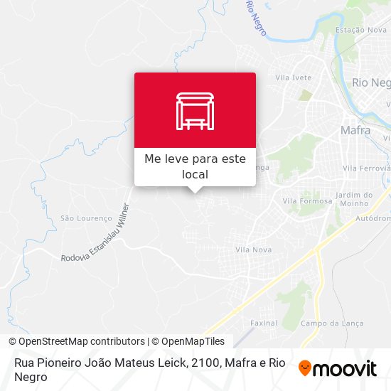 Rua Pioneiro João Mateus Leick, 2100 mapa