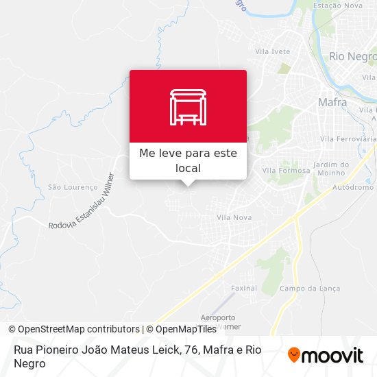 Rua Pioneiro João Mateus Leick, 76 mapa