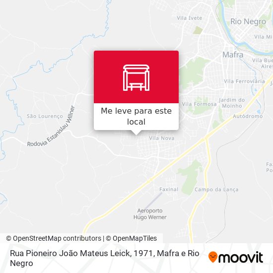 Rua Pioneiro João Mateus Leick, 1971 mapa