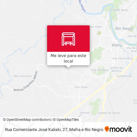 Rua Comerciante José Kaliski, 27 mapa