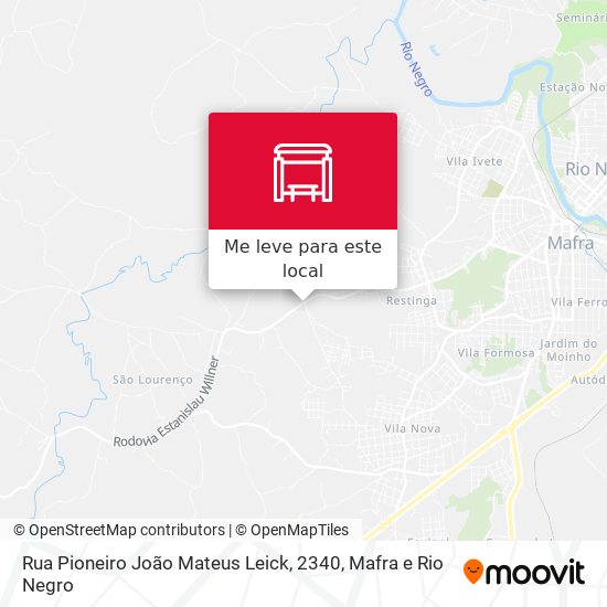Rua Pioneiro João Mateus Leick, 2340 mapa