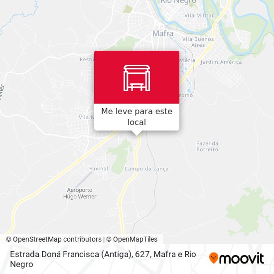 Estrada Doná Francisca (Antiga), 627 mapa