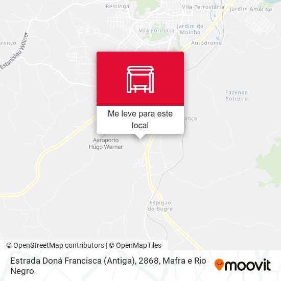 Estrada Doná Francisca (Antiga), 2868 mapa