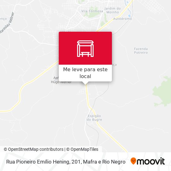 Rua Pioneiro Emílio Hening, 201 mapa