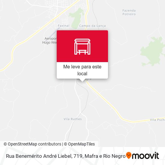 Rua Benemérito André Liebel, 719 mapa