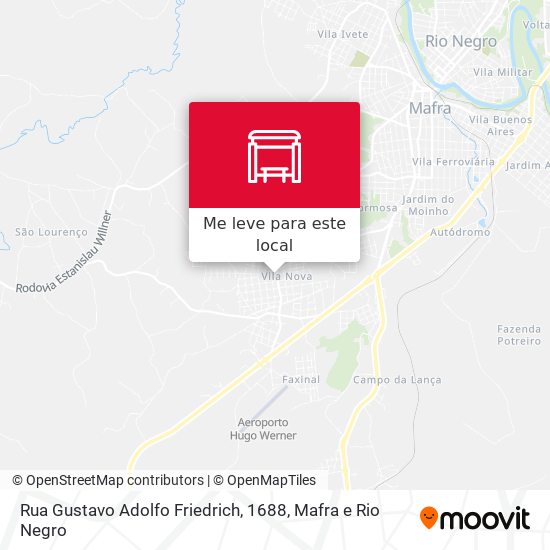 Rua Gustavo Adolfo Friedrich, 1688 mapa