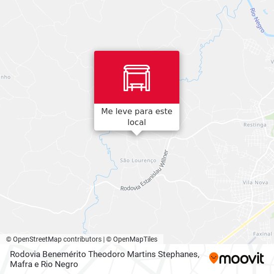 Rodovia Benemérito Theodoro Martins Stephanes mapa