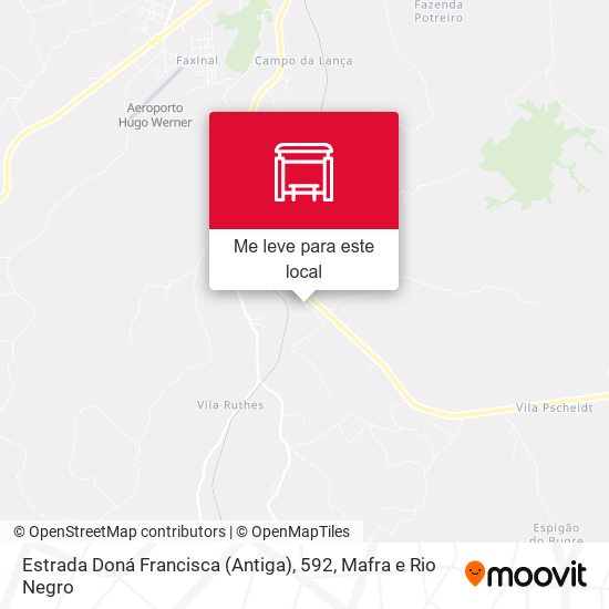 Estrada Doná Francisca (Antiga), 592 mapa