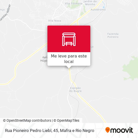 Rua Pioneiro Pedro Liebl, 45 mapa