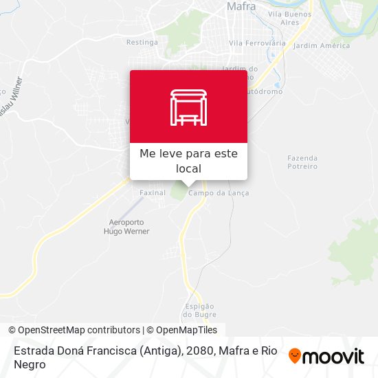 Estrada Doná Francisca (Antiga), 2080 mapa