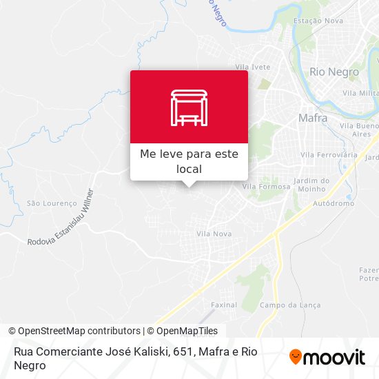 Rua Comerciante José Kaliski, 651 mapa
