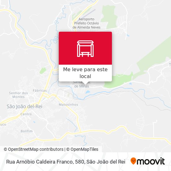 Rua Arnóbio Caldeira Franco, 580 mapa