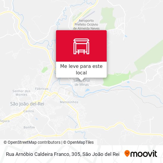 Rua Arnóbio Caldeira Franco, 305 mapa