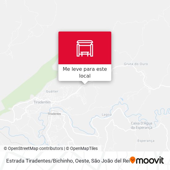 Estrada Tiradentes / Bichinho, Oeste mapa
